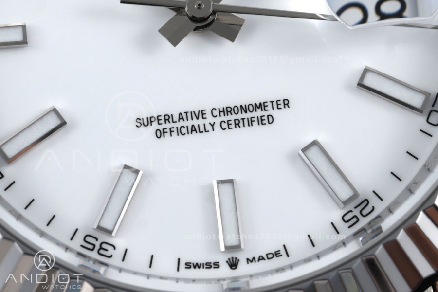 DateJust 41 126334 GOLD Maker 1:1 Best Edition White Stick Dial on Jubilee Bracelet JH3235 (Free Sprung)