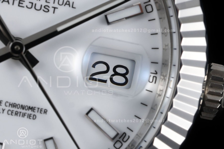 DateJust 41 126334 GOLD Maker 1:1 Best Edition White Stick Dial on Jubilee Bracelet JH3235 (Free Sprung)