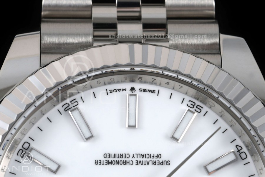 DateJust 41 126334 GOLD Maker 1:1 Best Edition White Stick Dial on Jubilee Bracelet JH3235 (Free Sprung)