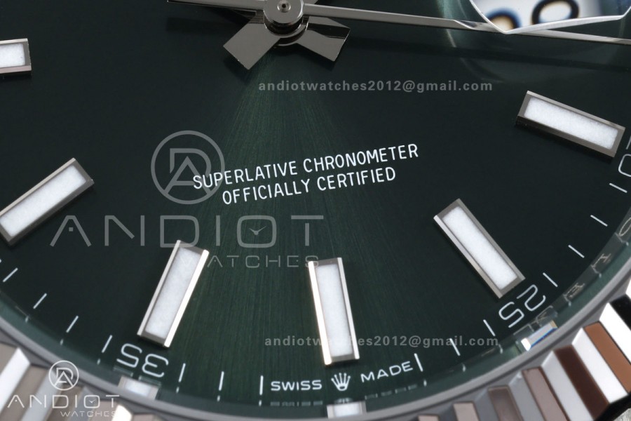 DateJust 41 126334 GOLD Maker 1:1 Best Edition Green Stick Dial on Jubilee Bracelet JH3235 (Free Sprung)