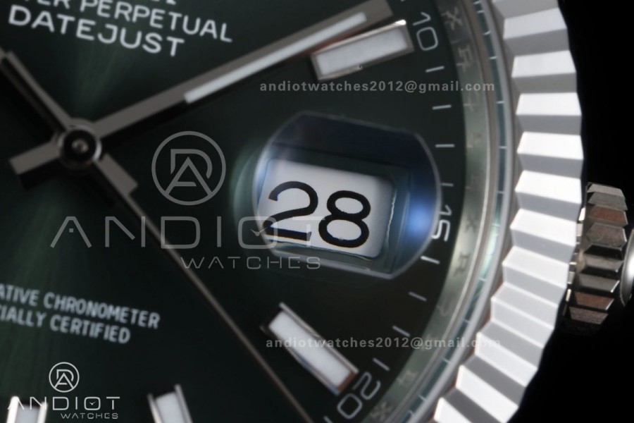 DateJust 41 126334 GOLD Maker 1:1 Best Edition Green Stick Dial on Jubilee Bracelet JH3235 (Free Sprung)