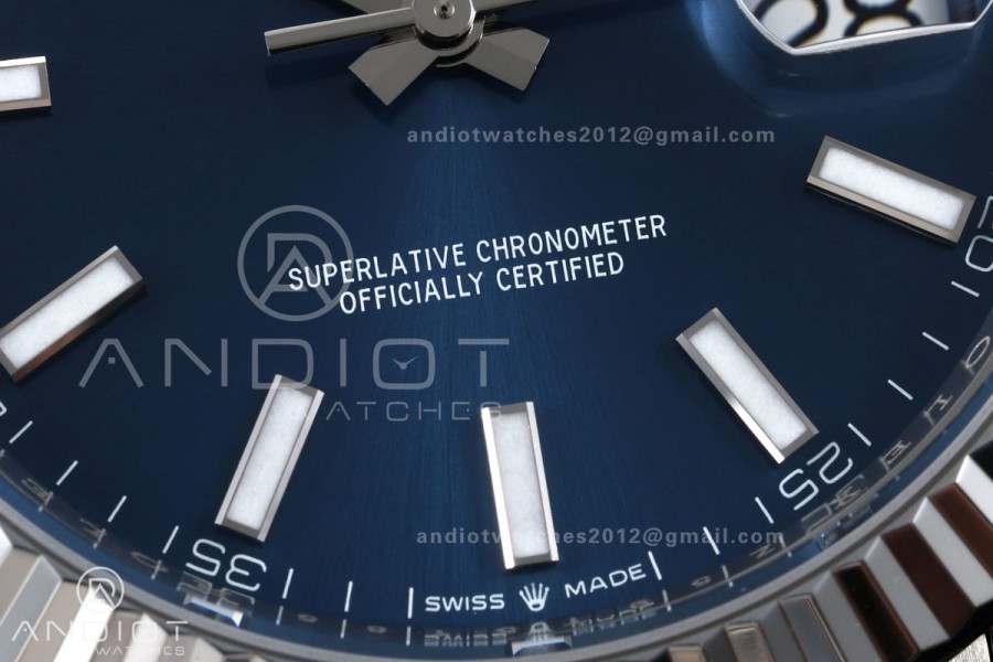 DateJust 41 126334 GOLD Maker 1:1 Best Edition Blue Stick Dial on Jubilee Bracelet JH3235 (Free Sprung)