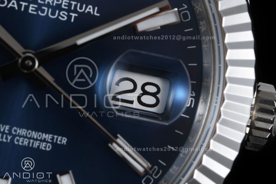 DateJust 41 126334 GOLD Maker 1:1 Best Edition Blue Stick Dial on Jubilee Bracelet JH3235 (Free Sprung)