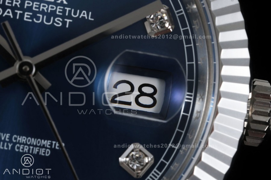 DateJust 41 126334 GOLD Maker 1:1 Best Edition Blue Diamonds Dial on Jubilee Bracelet JH3235 (Free Sprung)