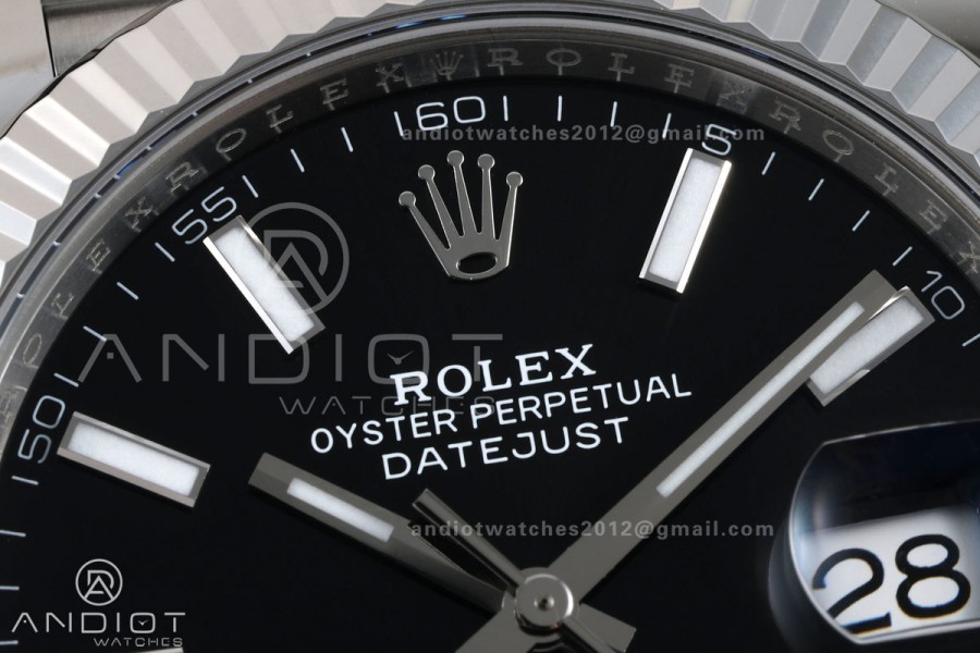 DateJust 41 126334 GOLD Maker 1:1 Best Edition Black Stick Dial on Jubilee Bracelet JH3235 (Free Sprung)