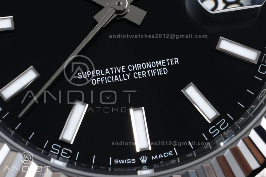 DateJust 41 126334 GOLD Maker 1:1 Best Edition Black Stick Dial on Jubilee Bracelet JH3235 (Free Sprung)