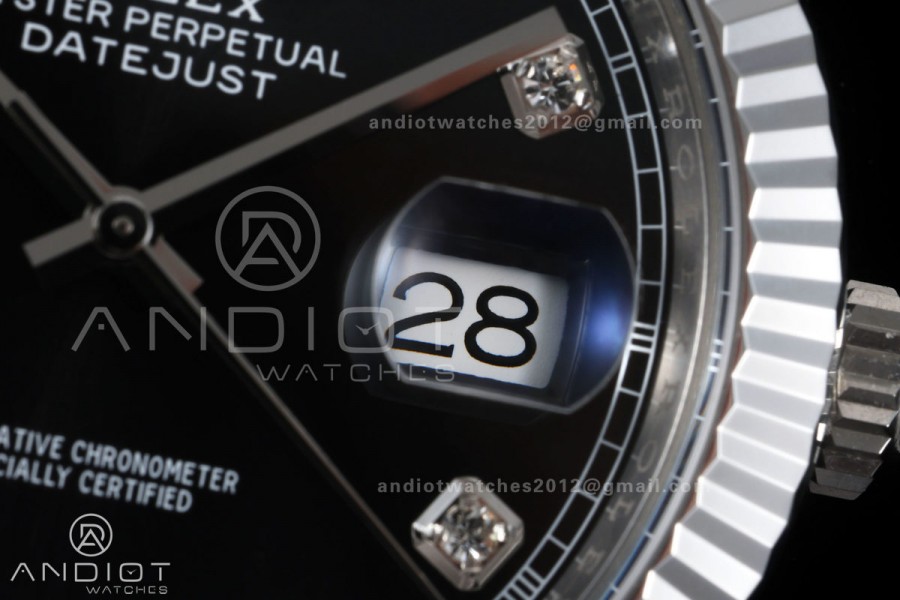 DateJust 41 126334 GOLD Maker 1:1 Best Edition Black Diamonds Dial on Jubilee Bracelet JH3235 (Free Sprung)