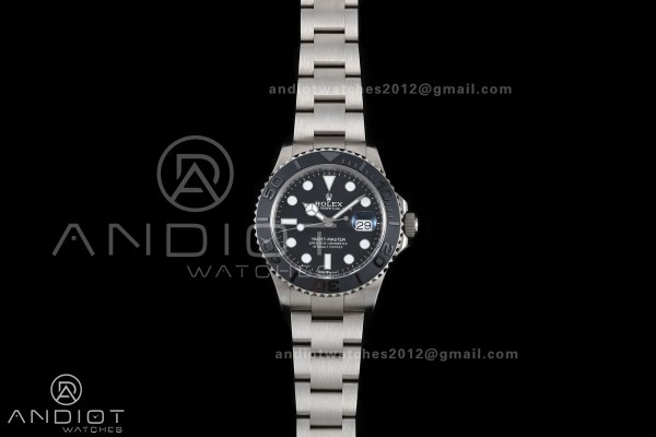 Yacht-Master 226627 Titanium GOLD Maker 1:1 Best Edition Black Dial on Titanium Bracelet JH3235 V18 (Free Sprung)