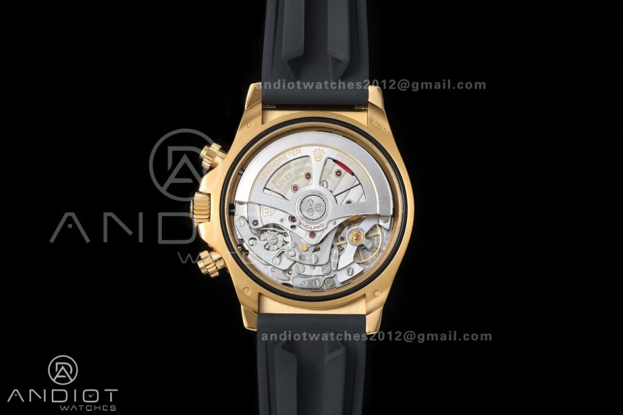 Daytona 126518 QF 1:1 Best Edition YG/Black Dial on Oysterflex Strap JH4131 V18 Weighted (Free Sprung)