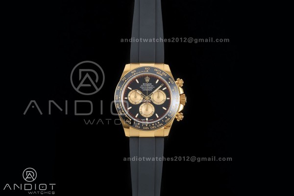 Daytona 126518 QF 1:1 Best Edition Black/YG Dial o...