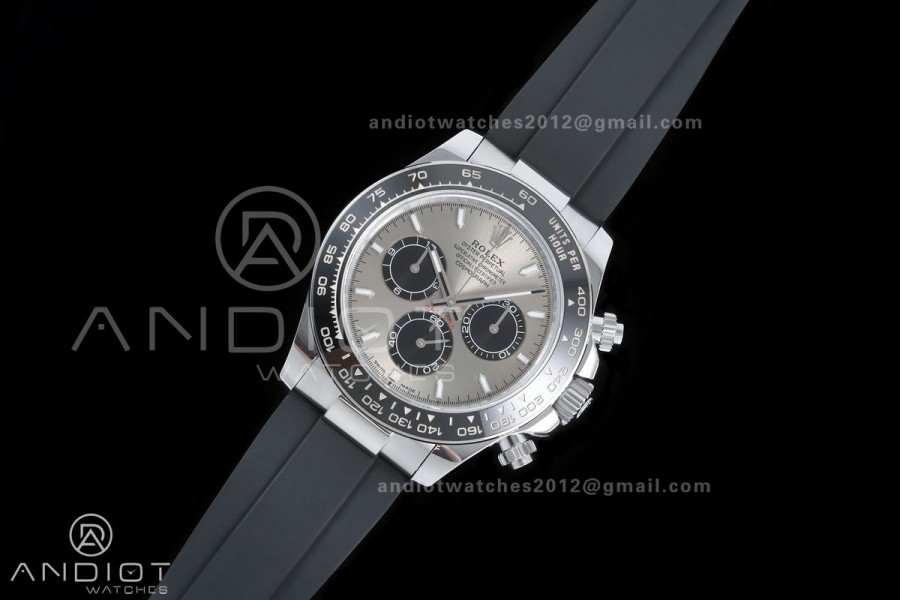 Daytona 126519 QF 1:1 Best Edition Gray/Black Dial on Oysterflex Strap JH4131 V18 Weighted (Free Sprung)