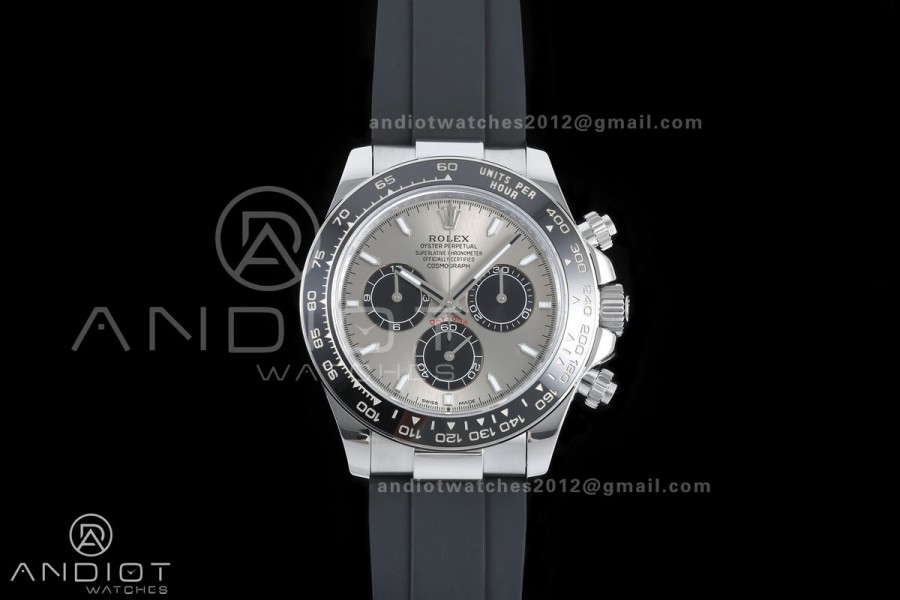 Daytona 126519 QF 1:1 Best Edition Gray/Black Dial on Oysterflex Strap JH4131 V18 Weighted (Free Sprung)