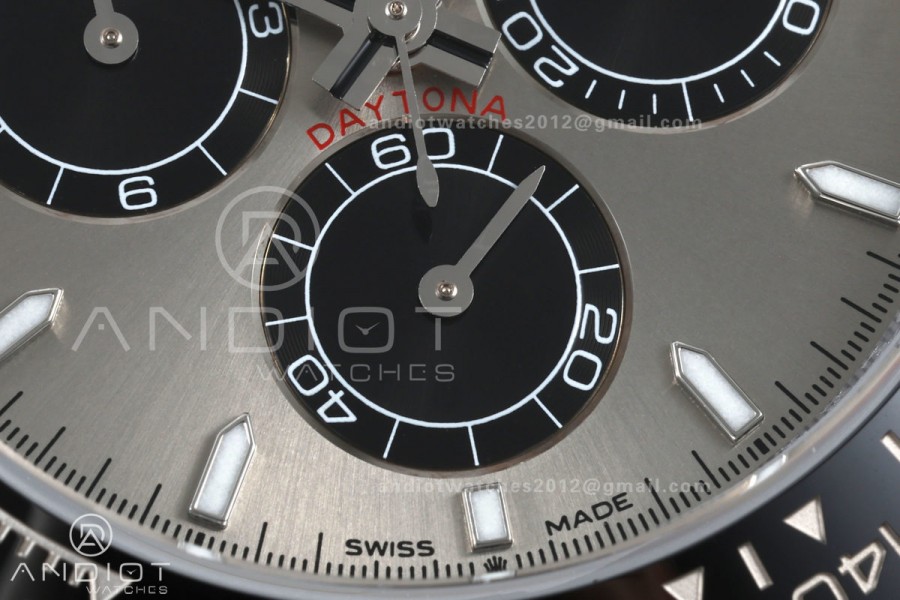 Daytona 126519 QF 1:1 Best Edition Gray/Black Dial on Oysterflex Strap JH4131 V18 Weighted (Free Sprung)