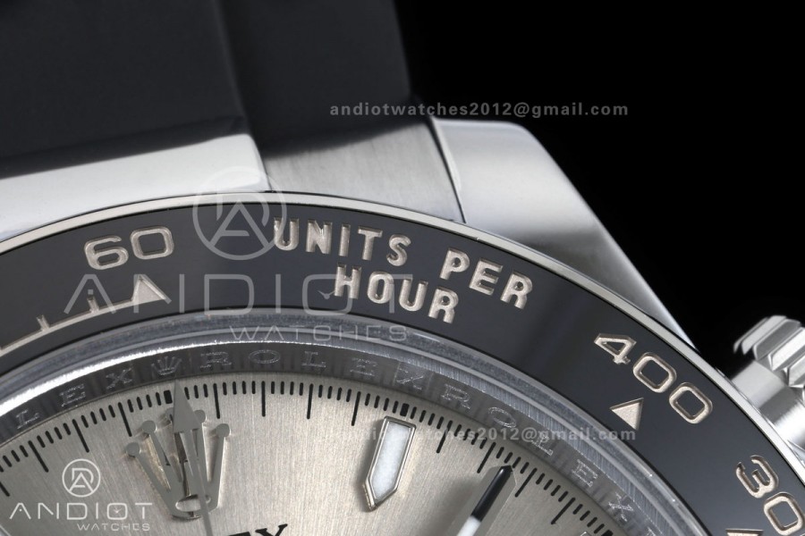 Daytona 126519 QF 1:1 Best Edition Gray/Black Dial on Oysterflex Strap JH4131 V18 Weighted (Free Sprung)