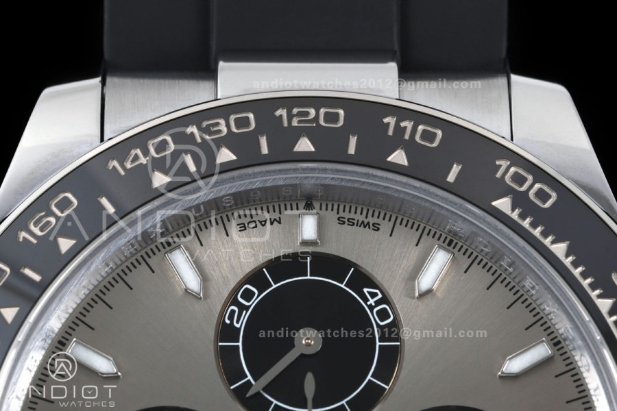 Daytona 126519 QF 1:1 Best Edition Gray/Black Dial on Oysterflex Strap JH4131 V18 Weighted (Free Sprung)