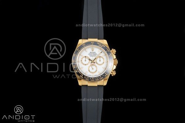 Daytona 126518 QF 1:1 Best Edition White Dial on Oysterflex Strap JH4131 V18 Weighted (Free Sprung)