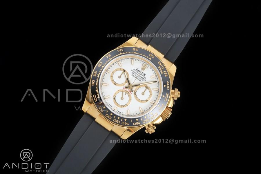 Daytona 126518 QF 1:1 Best Edition White Dial on Oysterflex Strap JH4131 V10 Weighted (Free Sprung)