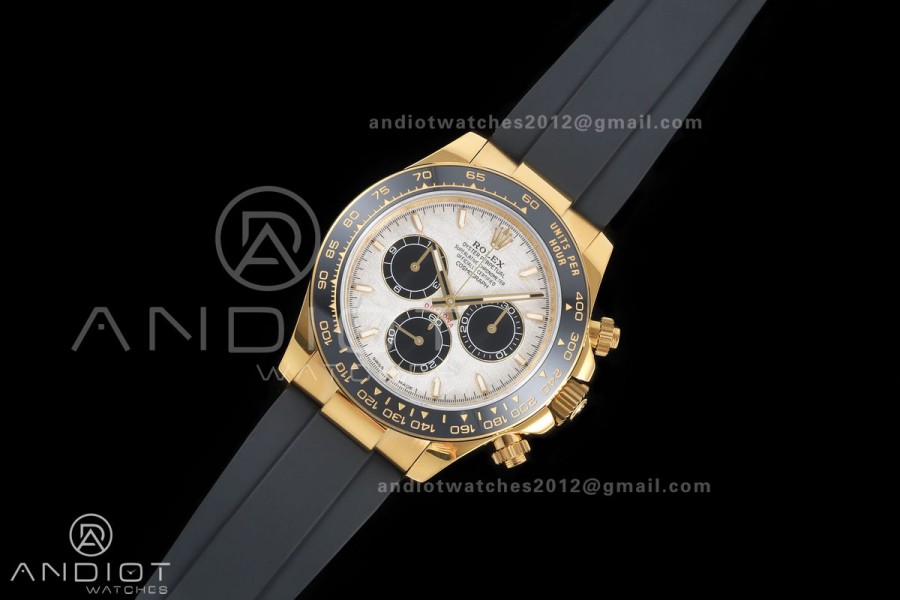 Daytona 126518 QF 1:1 Best Edition Meteorite Dial on Oysterflex Strap JH4131 V10 Weighted (Free Sprung)