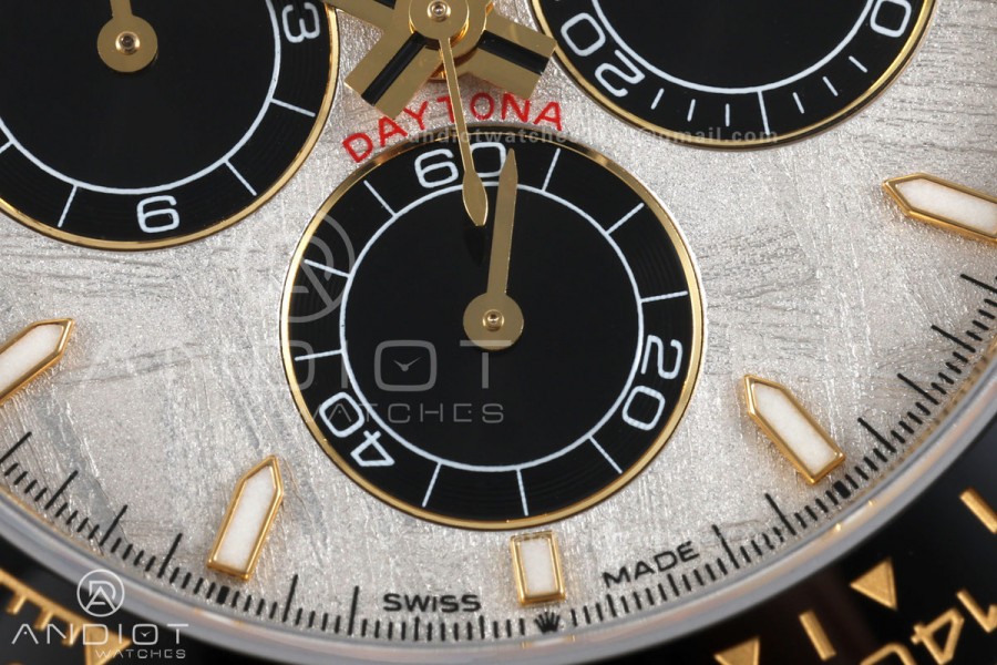 Daytona 126518 QF 1:1 Best Edition Meteorite Dial on Oysterflex Strap JH4131 V10 Weighted (Free Sprung)