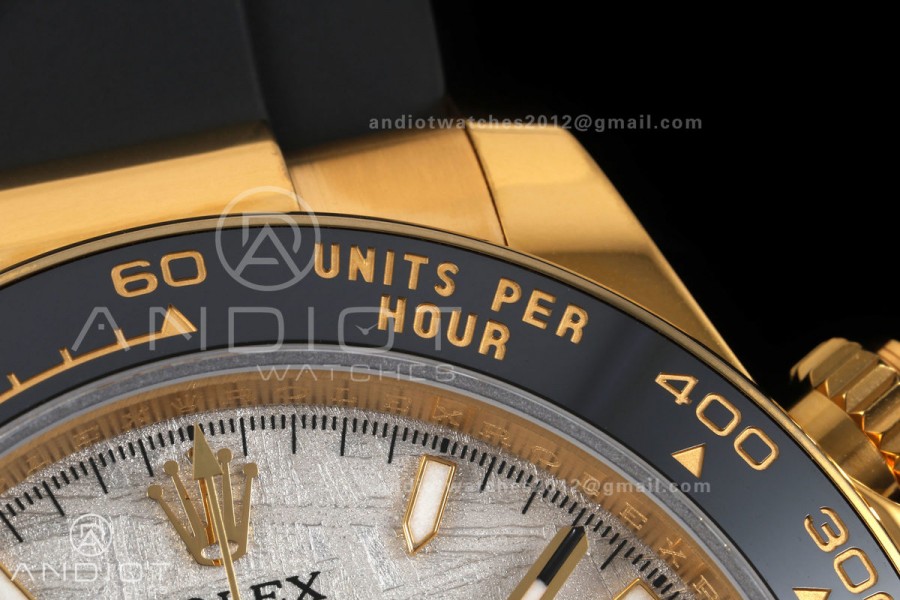 Daytona 126518 QF 1:1 Best Edition Meteorite Dial on Oysterflex Strap JH4131 V10 Weighted (Free Sprung)