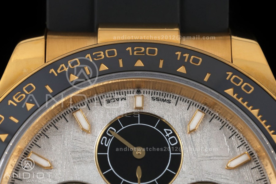 Daytona 126518 QF 1:1 Best Edition Meteorite Dial on Oysterflex Strap JH4131 V10 Weighted (Free Sprung)