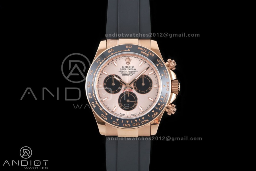 Daytona 126515 QF 1:1 Best Edition RG/Black Dial on Oysterflex Strap JH4131 V18 Weighted (Free Sprung)