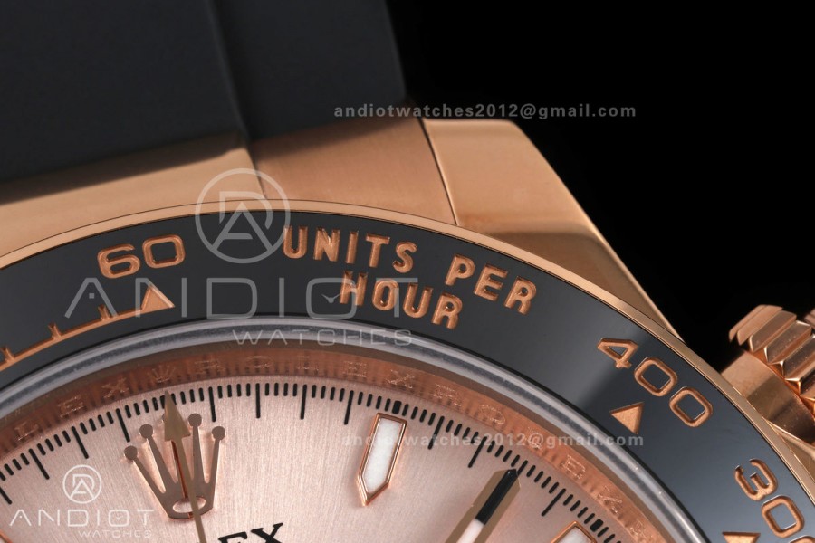 Daytona 126515 QF 1:1 Best Edition RG/Black Dial on Oysterflex Strap JH4131 V18 Weighted (Free Sprung)