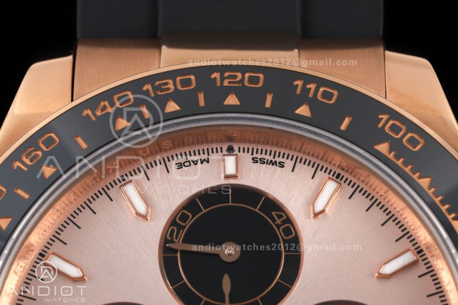 Daytona 126515 QF 1:1 Best Edition RG/Black Dial on Oysterflex Strap JH4131 V18 Weighted (Free Sprung)