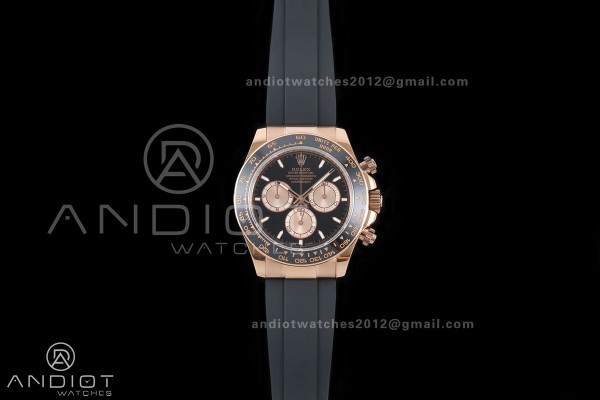 Daytona 126515 QF 1:1 Best Edition Black/RG Dial o...