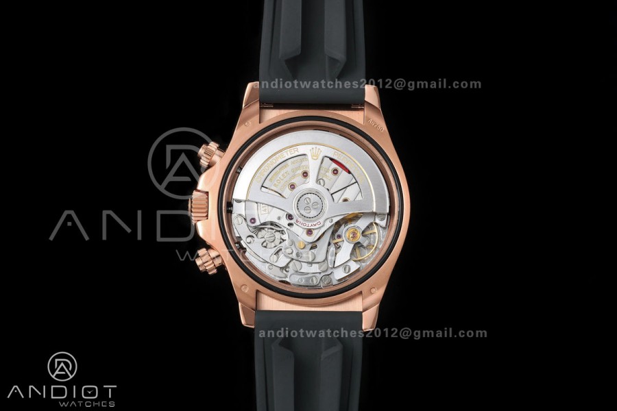 Daytona 126515 QF 1:1 Best Edition Black/RG Dial on Oysterflex Strap JH4131 V18 Weighted (Free Sprung)