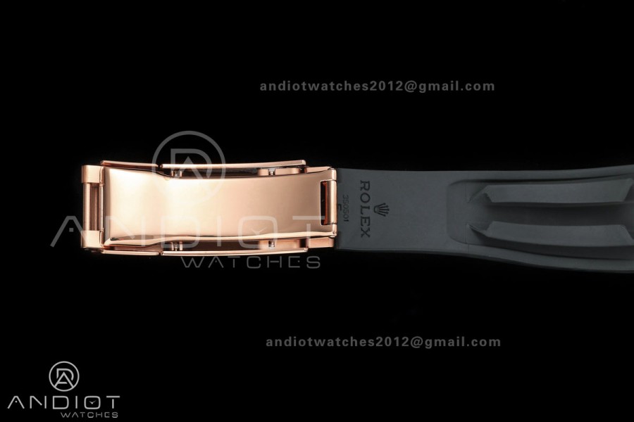 Daytona 126515 QF 1:1 Best Edition Black/RG Dial on Oysterflex Strap JH4131 V18 Weighted (Free Sprung)