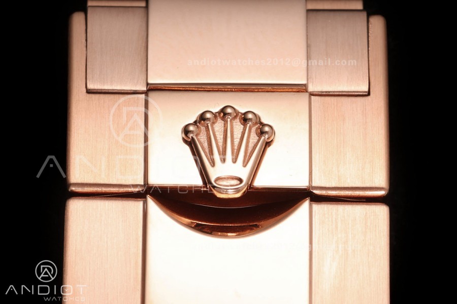 Daytona 126515 QF 1:1 Best Edition Black/RG Diamonds Dial on Oysterflex Strap JH4131 V18 Weighted (Free Sprung)