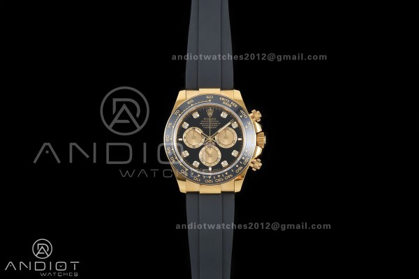 Daytona 126518 QF 1:1 Best Edition Black/YG Diamon...