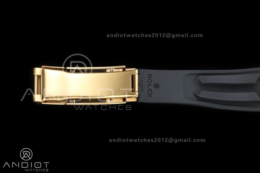 Daytona 126518 QF 1:1 Best Edition Black/YG Diamonds Dial on Oysterflex Strap JH4131 V18 Weighted (Free Sprung)