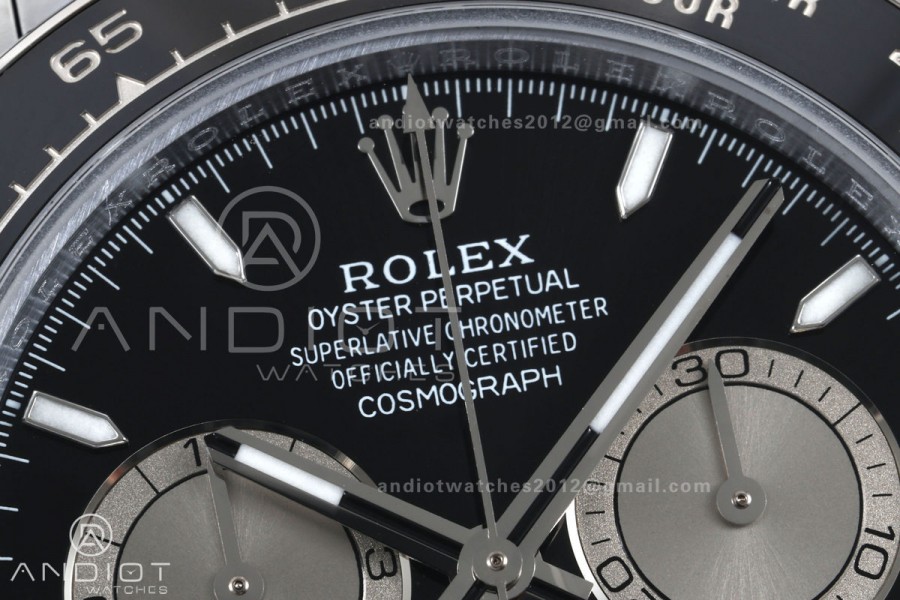 Daytona 126519 QF 1:1 Best Edition Black/Silver Dial on Oysterflex Strap JH4131 V18 Weighted (Free Sprung)
