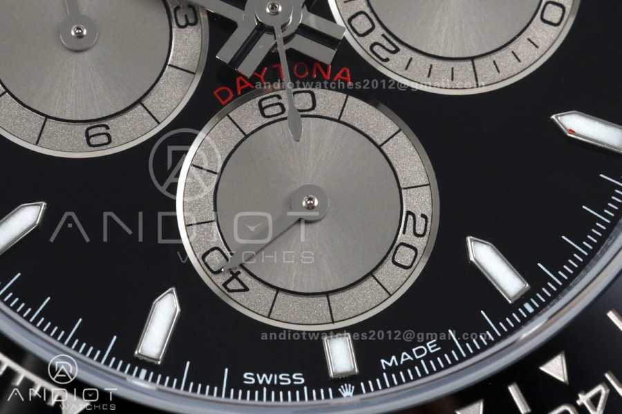 Daytona 126519 QF 1:1 Best Edition Black/Silver Dial on Oysterflex Strap JH4131 V18 Weighted (Free Sprung)
