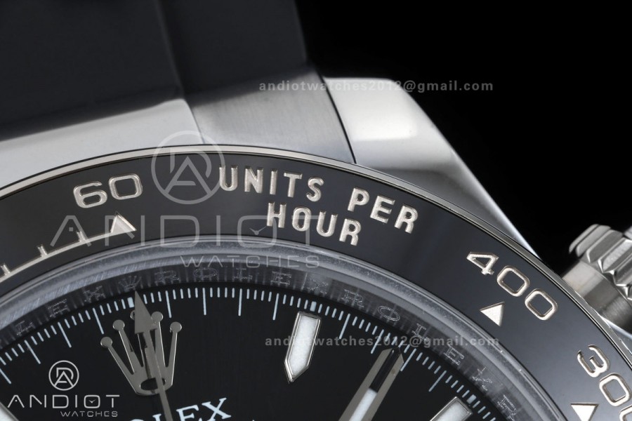 Daytona 126519 QF 1:1 Best Edition Black/Silver Dial on Oysterflex Strap JH4131 V18 Weighted (Free Sprung)