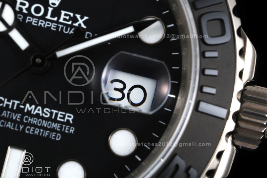 Yacht-Master 226627 Titanium QF 1:1 Best Edition Black Dial on Titanium Bracelet JH3235 V18 (Free Sprung)