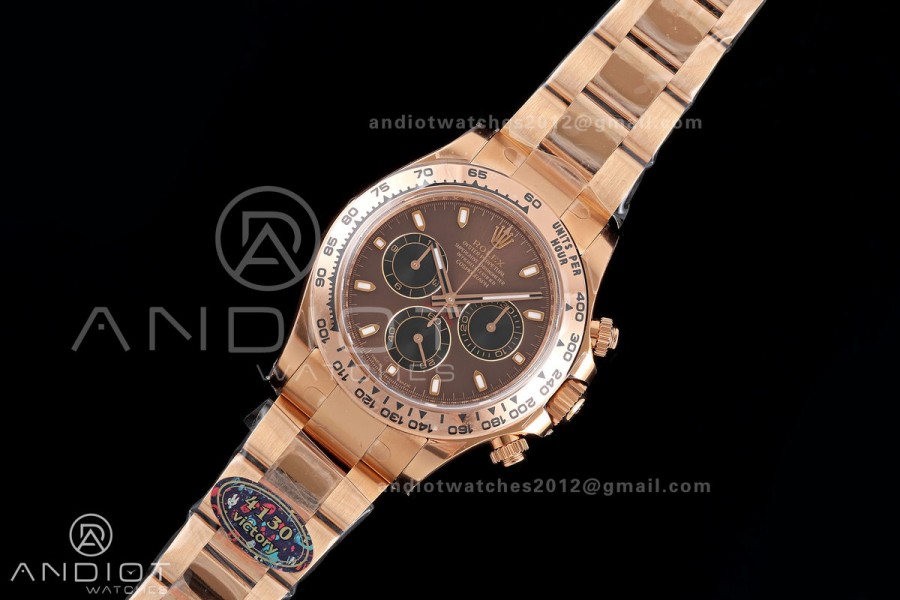 Daytona 116505 VF 1:1 Best Edition 904L Steel Brown Dial on RG Bracelet DD4130