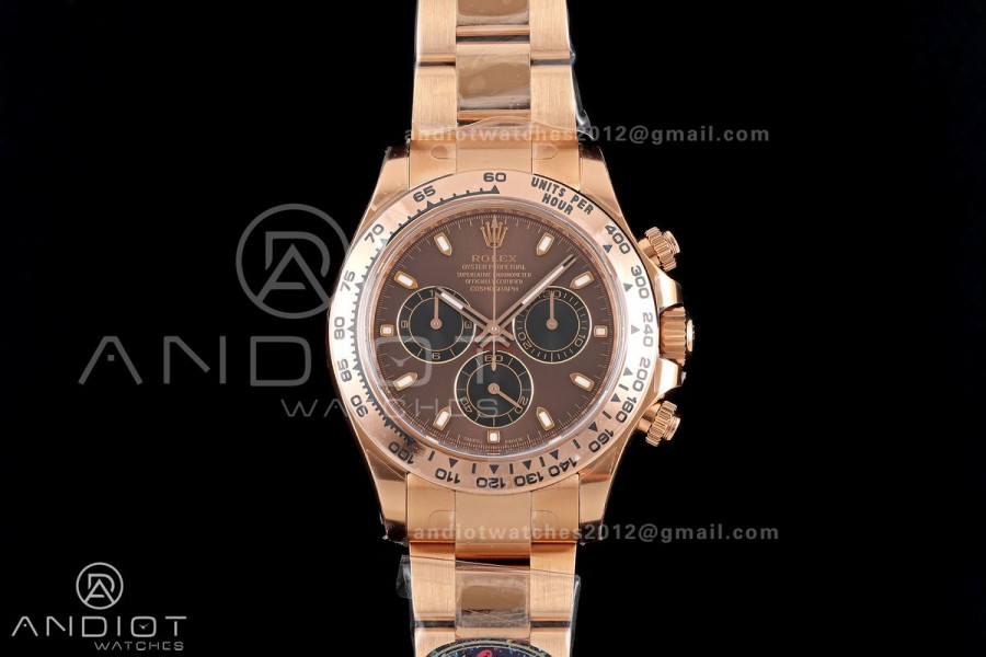 Daytona 116505 VF 1:1 Best Edition 904L Steel Brown Dial on RG Bracelet DD4130