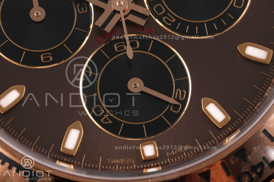 Daytona 116505 VF 1:1 Best Edition 904L Steel Brown Dial on RG Bracelet DD4130