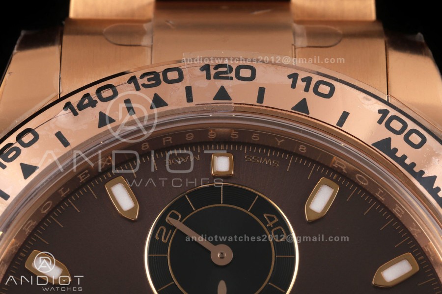 Daytona 116505 VF 1:1 Best Edition 904L Steel Brown Dial on RG Bracelet DD4130