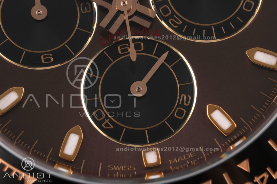 Daytona 116515 VF 1:1 Best Edition 904L Steel Brown/Black Dial on Oysterflex Strap DD4130