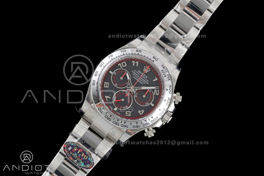 Daytona 116509 VF 1:1 Best Edition 904L Steel Black Numeral Dial on SS Bracelet DD4130