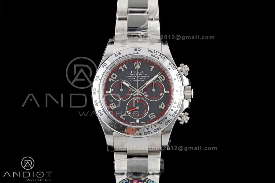 Daytona 116509 VF 1:1 Best Edition 904L Steel Black Numeral Dial on SS Bracelet DD4130