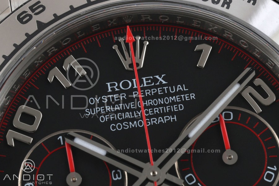 Daytona 116509 VF 1:1 Best Edition 904L Steel Black Numeral Dial on SS Bracelet DD4130