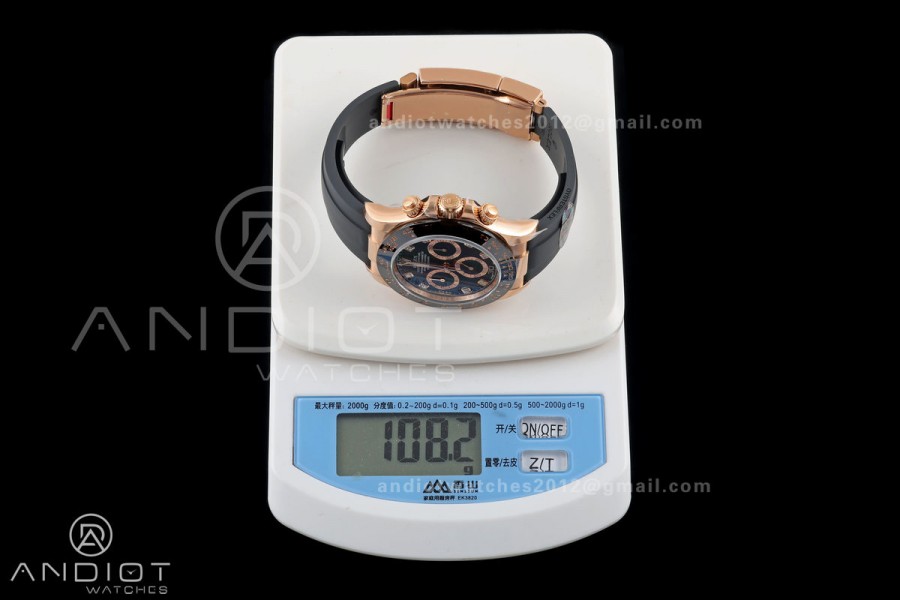 Daytona 116515 VF 1:1 Best Edition 904L Steel Black Diamonds Dial on Oysterflex Strap DD4130