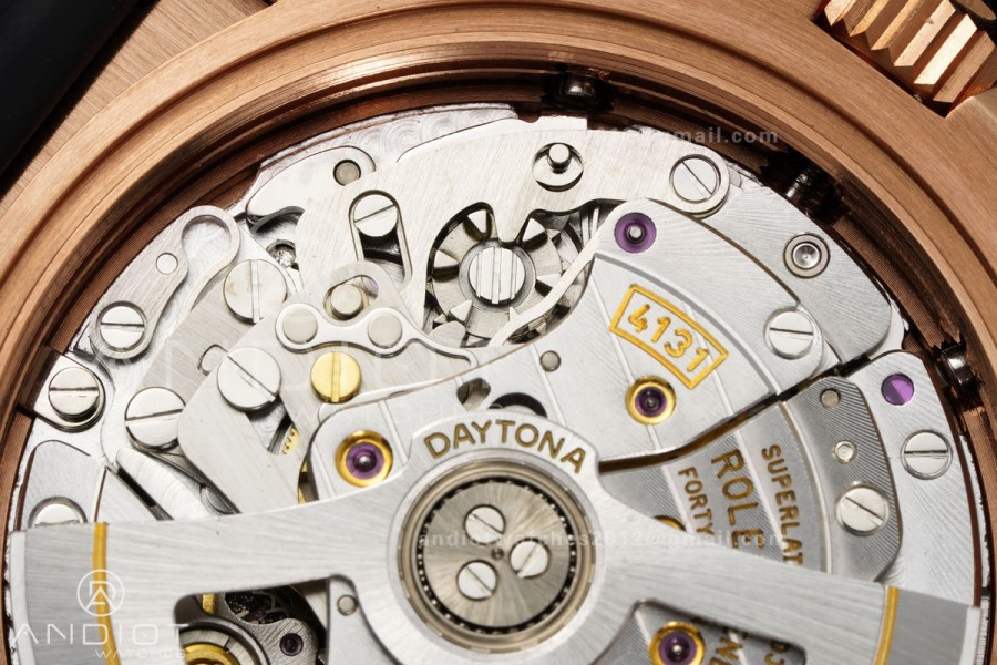 Daytona 126515 VF 1:1 Best Edition 904L Steel Black/RG Diamonds Dial on Oysterflex Strap DD4131