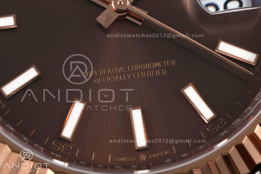 DateJust 41 126331 904L SS/RG VF 1:1 Best Edition Brown Stick Dial on Jubilee Bracelet DD3235