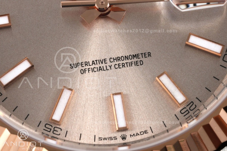 DateJust 41 126331 904L SS/RG VF 1:1 Best Edition RG Stick Dial on Jubilee Bracelet DD3235